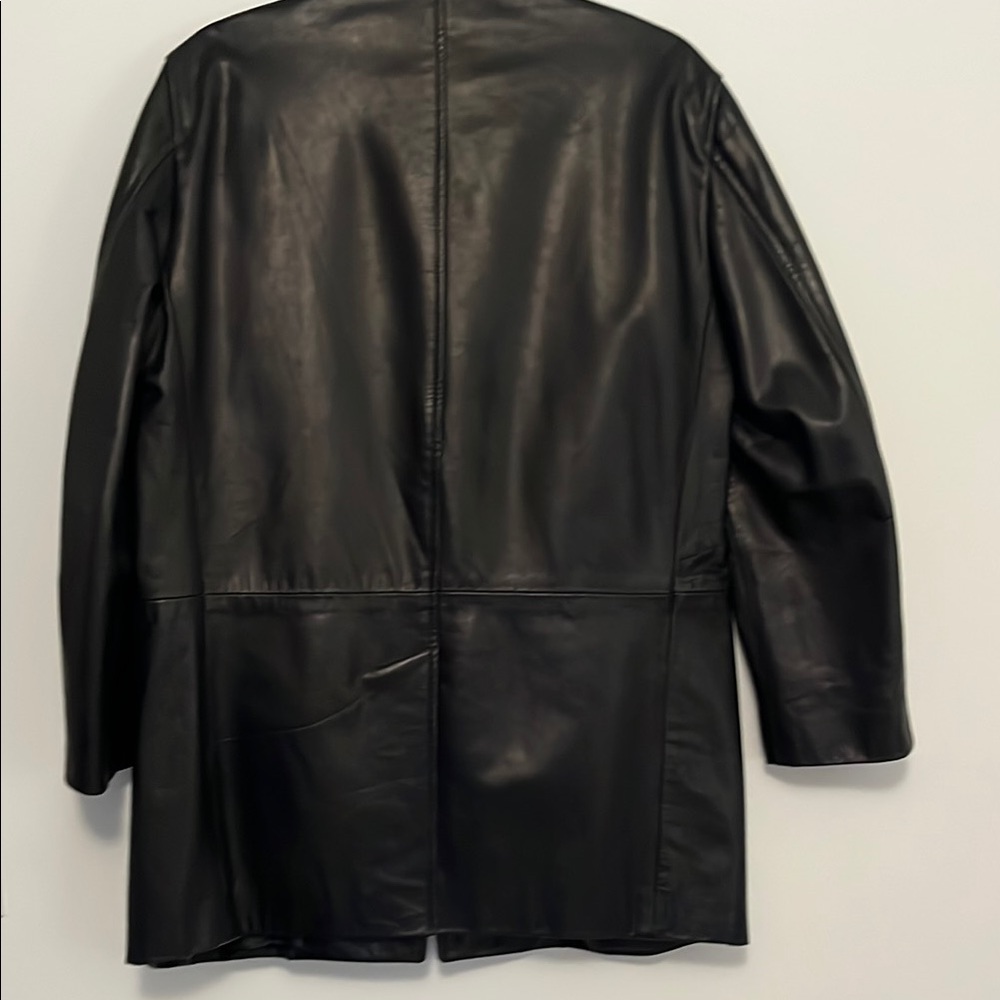 Vintage DKNY Black Leather Jacket - Picture 3 of 13